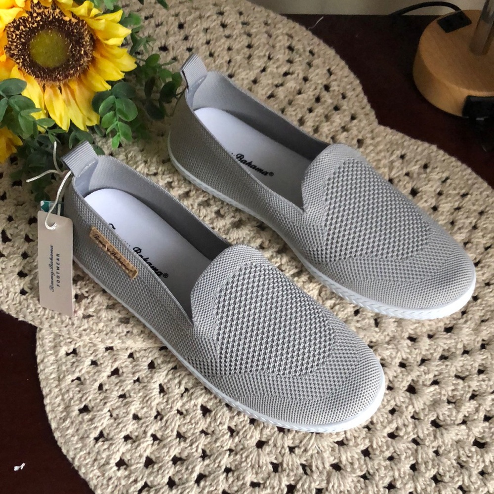 Tommy Bahama Light Gray Women's Slip On Loafers Sneakers